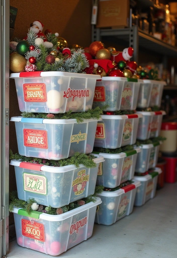 25 Brilliant Garage Organization Hacks That'll Transform Your Chaos into Order! - 10. Seasonal Decor Storage