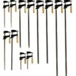 EDM 10-Pack Heavy Duty Bar Clamps, 12–36in, Quick Release, 2.5in Throat