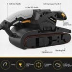 Jellas 7Amp Belt Sander 3x21 Inch with Dust Bag & Variable Speed - Image 2