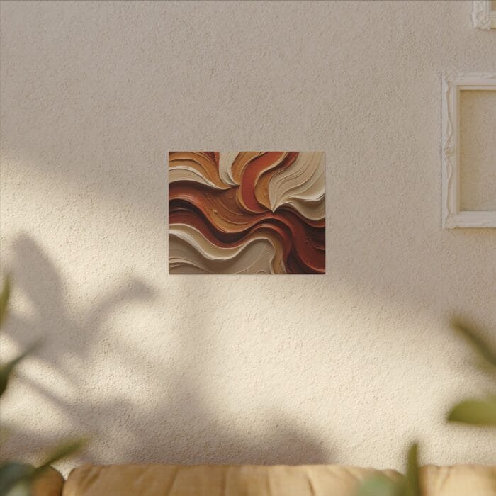 Minimalist Swirl in Earthy Tones – Textured Matte Canvas Wall Art - Image 31