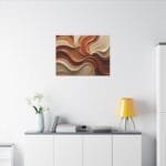 Minimalist Swirl in Earthy Tones – Textured Matte Canvas Wall Art - Image 48