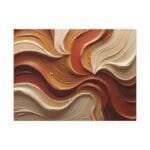 Minimalist Swirl in Earthy Tones – Textured Matte Canvas Wall Art - Image 5