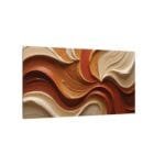 Minimalist Swirl in Earthy Tones – Textured Matte Canvas Wall Art - Image 22