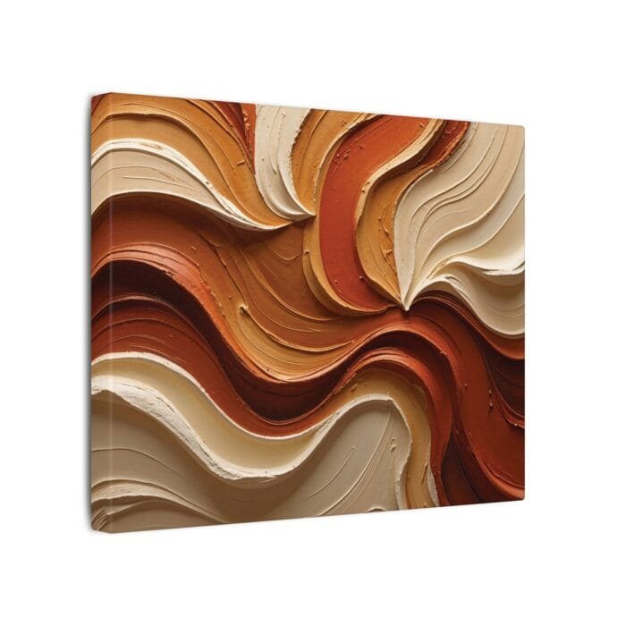 Minimalist Swirl in Earthy Tones – Textured Matte Canvas Wall Art - Image 62