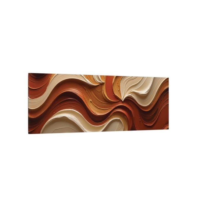 Minimalist Swirl in Earthy Tones – Textured Matte Canvas Wall Art - Image 78