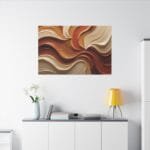 Minimalist Swirl in Earthy Tones – Textured Matte Canvas Wall Art - Image 60