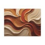Minimalist Swirl in Earthy Tones – Textured Matte Canvas Wall Art - Image 33