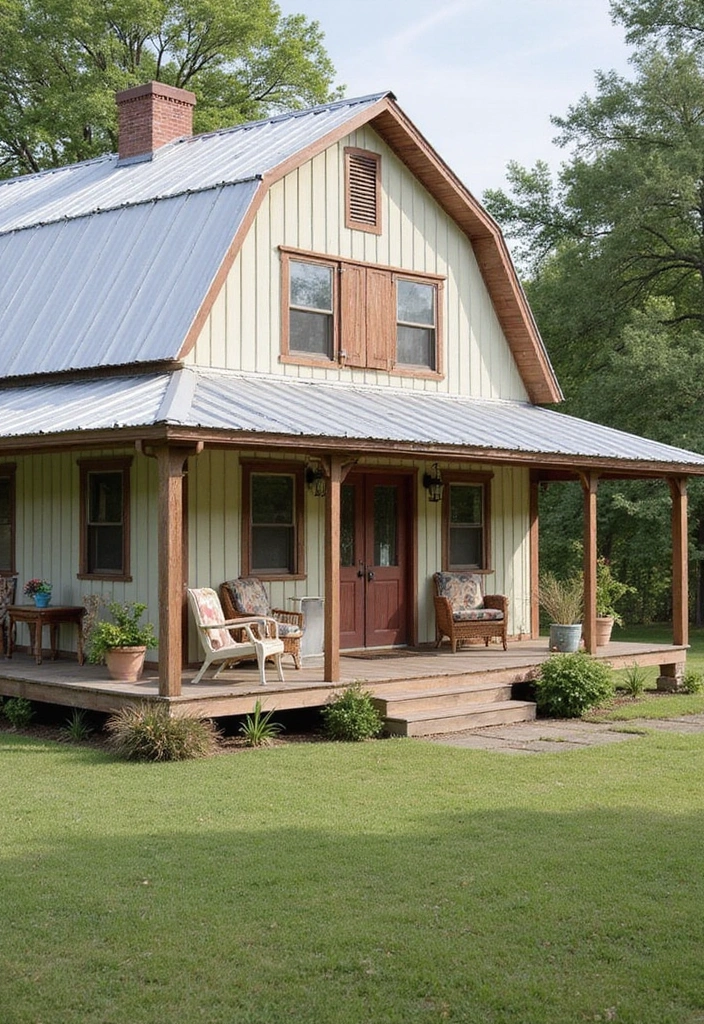 15 Breathtaking Barndominium Exteriors That'll Make You Dream of Country Living! - 6. Vintage Charm