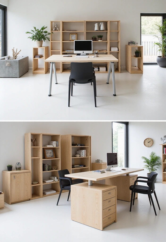 15 Stunning Home Office Designs That'll Boost Your Productivity Instantly! - 15. Modular Marvels