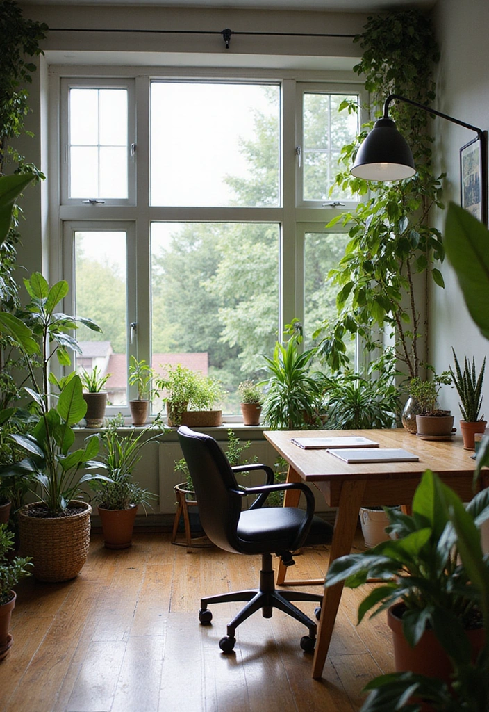 15 Stunning Home Office Designs That'll Boost Your Productivity Instantly! - 3. Nature's Embrace