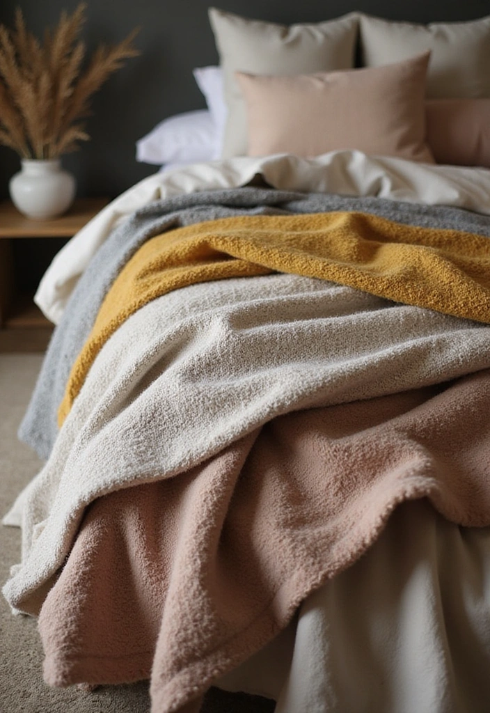 15 Stunning Master Bedroom Decor Ideas That'll Have You Sleeping in Style! - 1. Layered Textiles for Ultimate Comfort