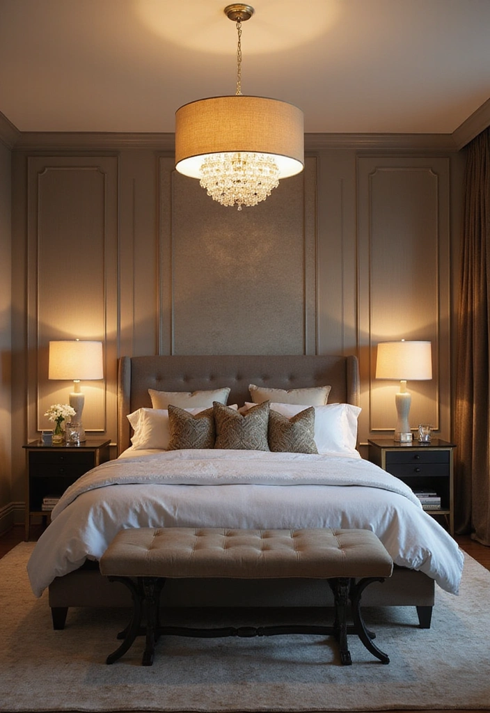 15 Stunning Master Bedroom Decor Ideas That'll Have You Sleeping in Style! - 2. Statement Lighting Fixtures
