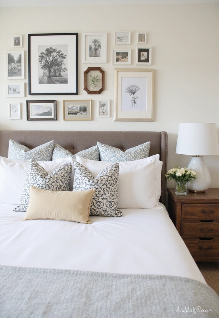 15 Stunning Master Bedroom Decor Ideas That'll Have You Sleeping in Style! - 5. Personalized Art Displays