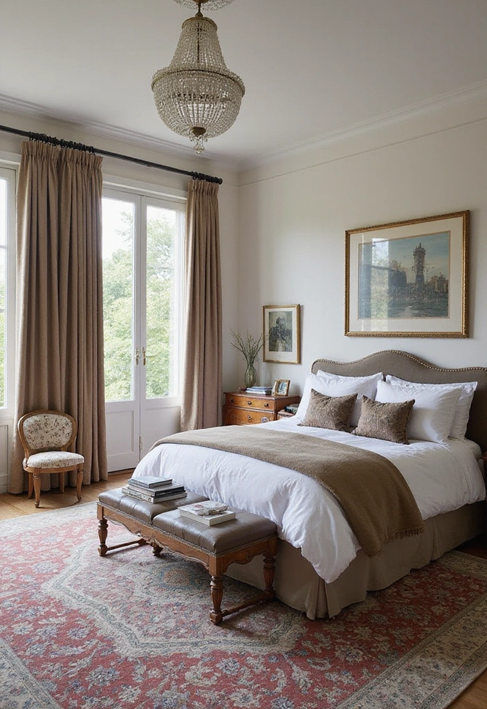 15 Stunning Master Bedroom Decor Ideas That'll Have You Sleeping in Style! - 7. Vintage Finds in Modern Decor