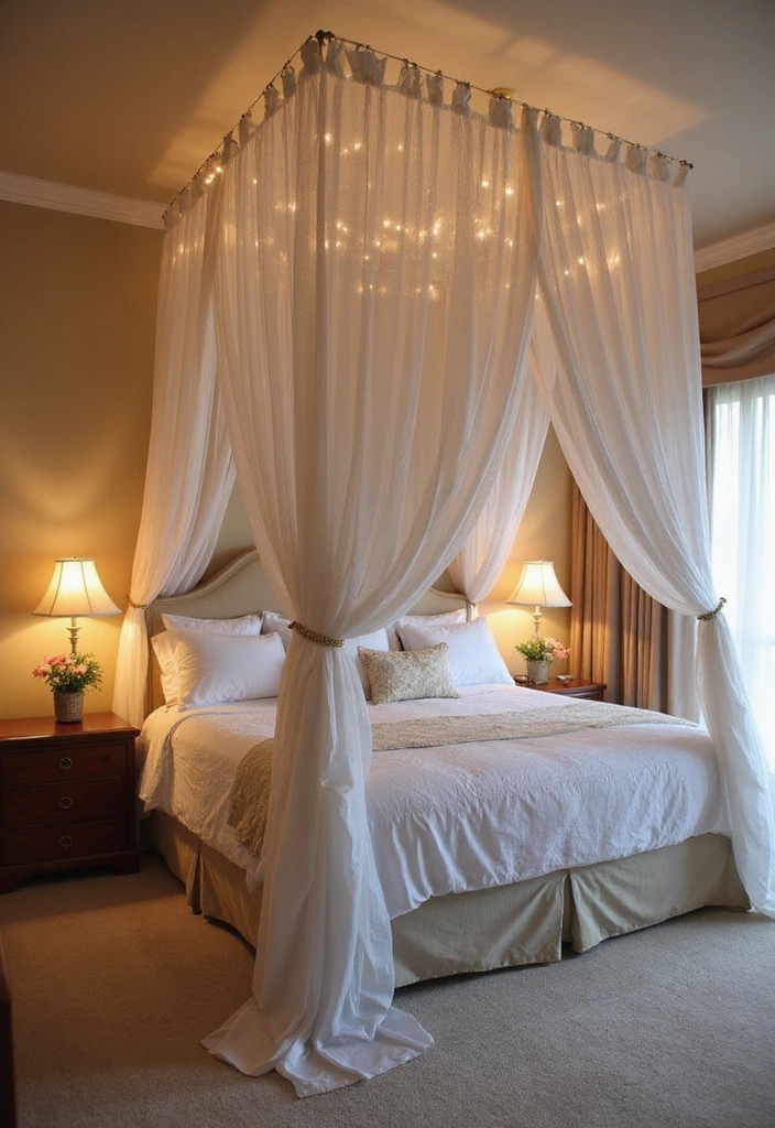 15 Stunning Master Bedroom Decor Ideas That'll Have You Sleeping in Style! - 8. Elegant Bed Canopies