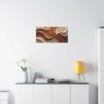 Minimalist Swirl in Earthy Tones – Textured Matte Canvas Wall Art - Image 24