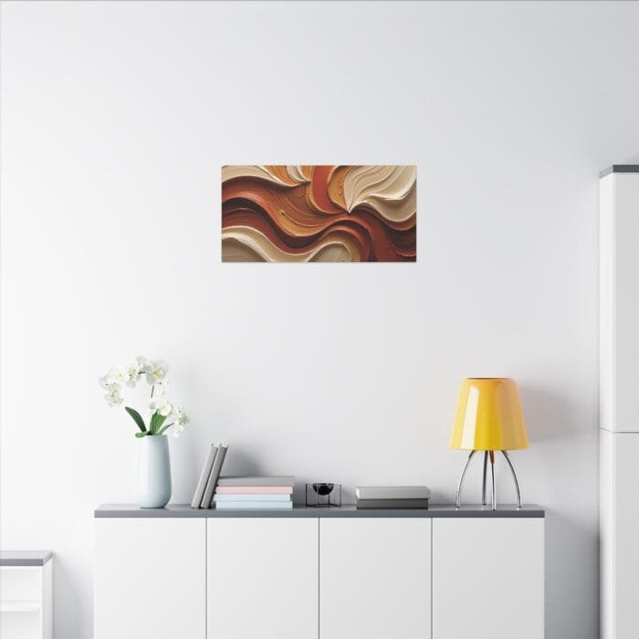Minimalist Swirl in Earthy Tones – Textured Matte Canvas Wall Art - Image 24