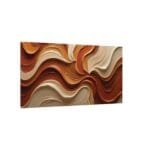 Minimalist Swirl in Earthy Tones – Textured Matte Canvas Wall Art - Image 26