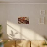 Minimalist Swirl in Earthy Tones – Textured Matte Canvas Wall Art - Image 11