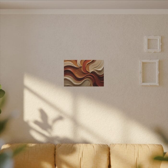 Minimalist Swirl in Earthy Tones – Textured Matte Canvas Wall Art - Image 11