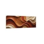 Minimalist Swirl in Earthy Tones – Textured Matte Canvas Wall Art - Image 74