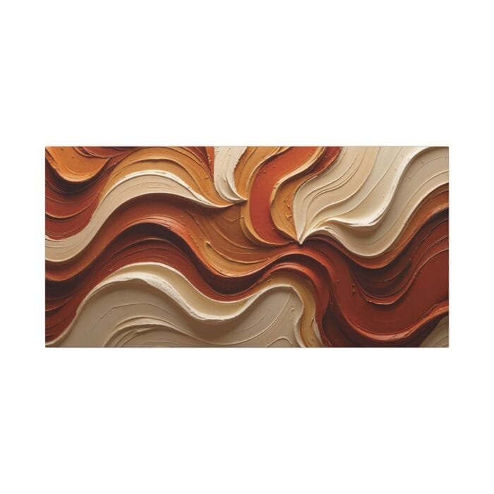 Minimalist Swirl in Earthy Tones – Textured Matte Canvas Wall Art - Image 25