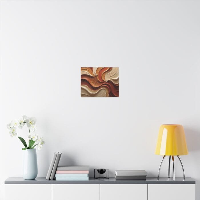 Minimalist Swirl in Earthy Tones – Textured Matte Canvas Wall Art - Image 32