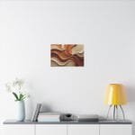 Minimalist Swirl in Earthy Tones – Textured Matte Canvas Wall Art - Image 68