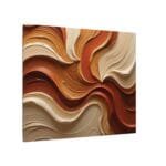 Minimalist Swirl in Earthy Tones – Textured Matte Canvas Wall Art - Image 70