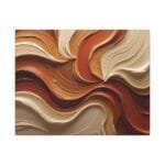 Minimalist Swirl in Earthy Tones – Textured Matte Canvas Wall Art - Image 29
