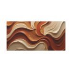 Minimalist Swirl in Earthy Tones – Textured Matte Canvas Wall Art - Image 85