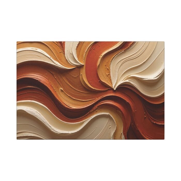 Minimalist Swirl in Earthy Tones – Textured Matte Canvas Wall Art - Image 65