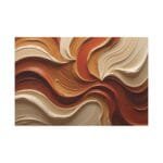 Minimalist Swirl in Earthy Tones – Textured Matte Canvas Wall Art - Image 57