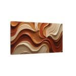 Minimalist Swirl in Earthy Tones – Textured Matte Canvas Wall Art - Image 86