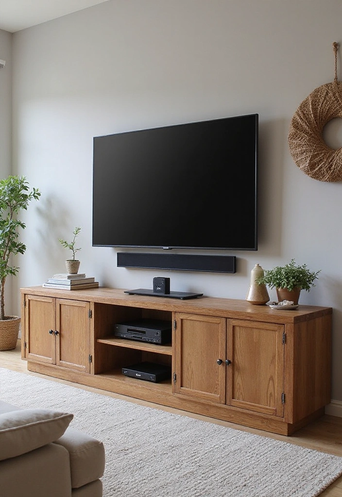 20 Stunning Woodworking Furniture Ideas You Can DIY This Weekend (You'll Love #11!) - 19. Custom Media Console