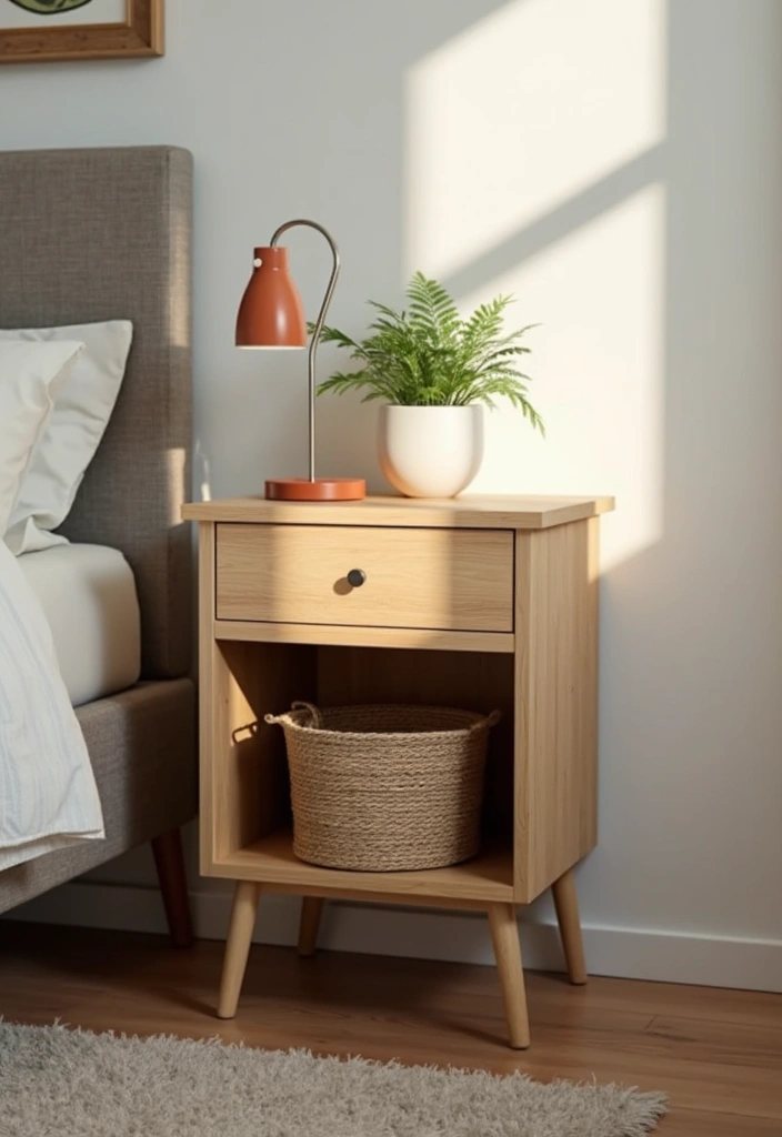 20 Stunning Woodworking Furniture Ideas You Can DIY This Weekend (You'll Love #11!) - 4. Stylish Nightstand