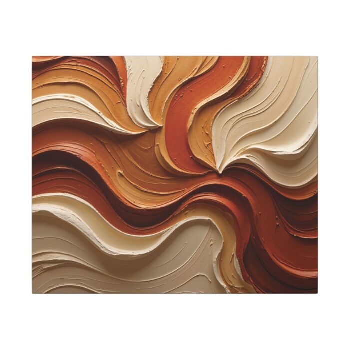 Minimalist Swirl in Earthy Tones – Textured Matte Canvas Wall Art - Image 13