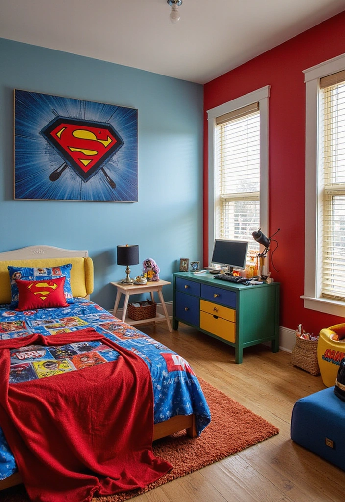 25 Creative Kids Room Themes That'll Inspire Their Wildest Dreams (Wait Until You See #12!) - 4. Superhero Headquarters