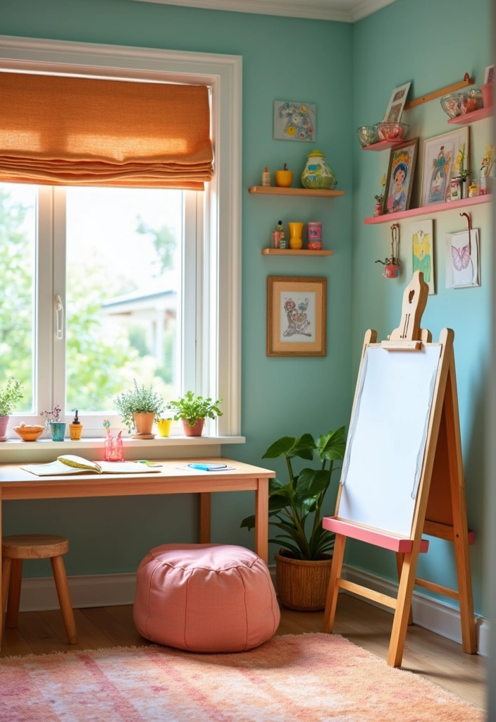 25 Creative Kids Room Themes That'll Inspire Their Wildest Dreams (Wait Until You See #12!) - 7. Artsy Creativity Corner