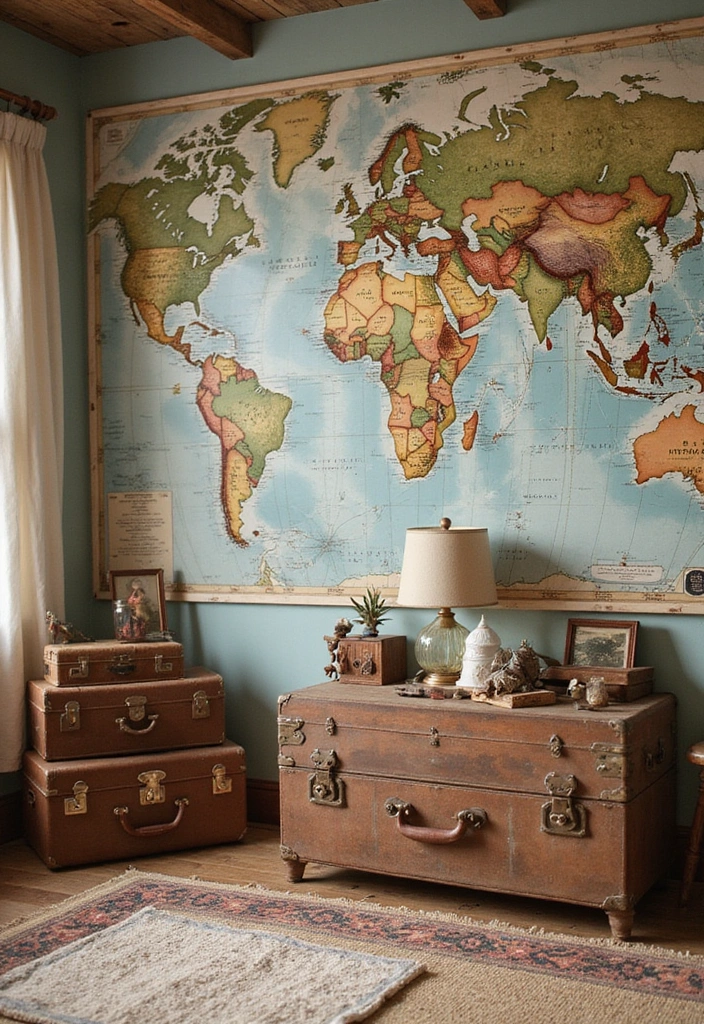 25 Creative Kids Room Themes That'll Inspire Their Wildest Dreams (Wait Until You See #12!) - 8. Vintage Travel