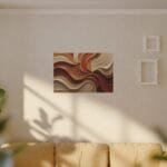 Minimalist Swirl in Earthy Tones – Textured Matte Canvas Wall Art - Image 51