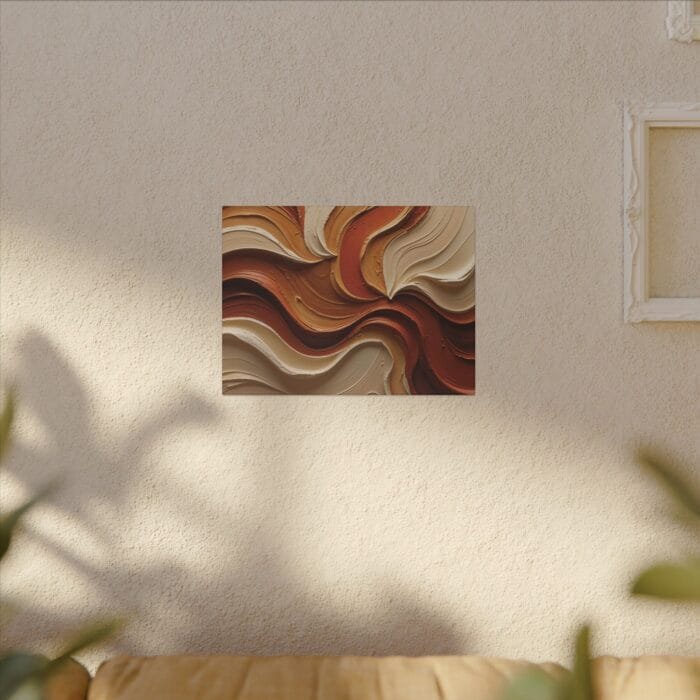 Minimalist Swirl in Earthy Tones – Textured Matte Canvas Wall Art - Image 35