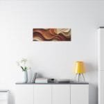 Minimalist Swirl in Earthy Tones – Textured Matte Canvas Wall Art - Image 76