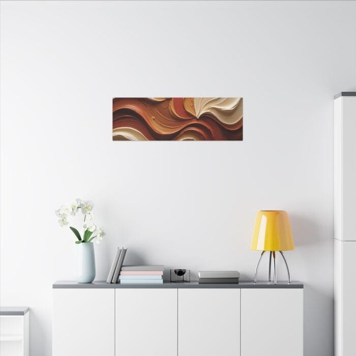 Minimalist Swirl in Earthy Tones – Textured Matte Canvas Wall Art - Image 76