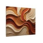 Minimalist Swirl in Earthy Tones – Textured Matte Canvas Wall Art - Image 38