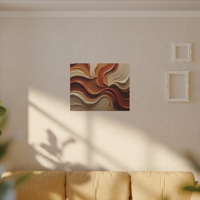 Minimalist Swirl in Earthy Tones – Textured Matte Canvas Wall Art - Image 71