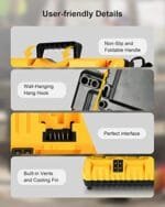 Lenoya Fast 4-Port Charger for Dewalt 12v/20v Max Batteries DCB104 - Image 6