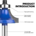 UTRUSTTO 24-Pc 1/4" Shank Router Bit Set – Tungsten Carbide Blades - Image 4