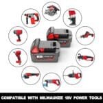 FORBETER 6.0Ah M18 Battery 2-Pack, Compatible with Milwaukee Tools - Image 5