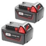 FORBETER 6.0Ah M18 Battery 2-Pack, Compatible with Milwaukee Tools
